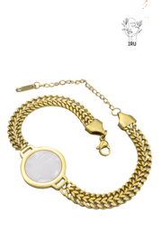 Double Cartier White Shell Watch Bracelet