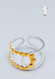 Curved Double-Band Ring