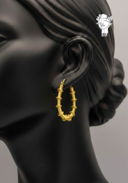 Wire Earrings with Chunky Rings