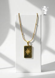 Star Necklace with Rectangular Frame