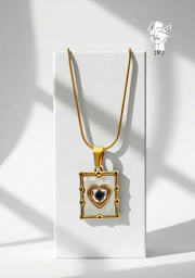 Pink Zircon Heart Necklace