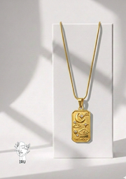 Celestial Shapes Necklace with Rectangular Frame