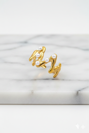 Zigzag Pearl ring