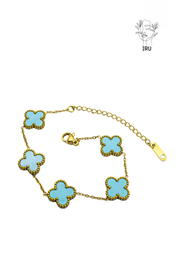 Van Cleef Sky Blue Shell Bracelet