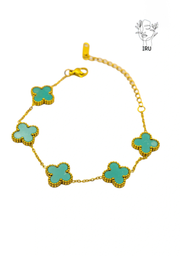 Van Cleef Mint Green Shell Bracelet