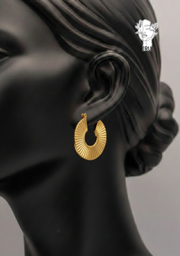 Chunky Textured Hoop Earrings