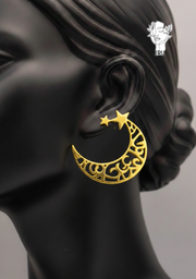 Ramadan Crescent and Stars Earrings