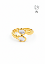 Embrace Ring with Enamel