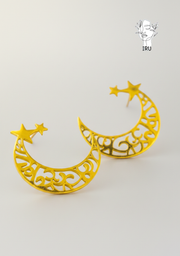 Ramadan Crescent and Stars Earrings
