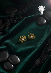 Hollow Flower White-Shell Earrings