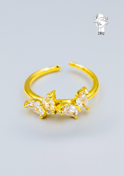 Butterfly Ring with Gold-Plated