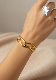 Irregular Hollow-Shape Bangle