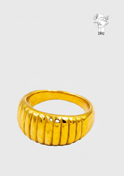 Wide Faceted Dome Ring