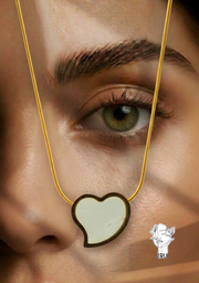Large White Shell Heart Necklace