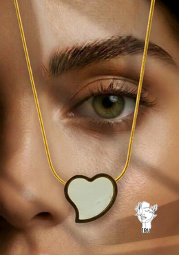 Large White Shell Heart Necklace