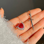 Heart & Sword Necklace