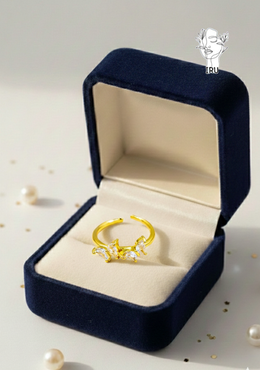 Butterfly Ring with Gold-Plated