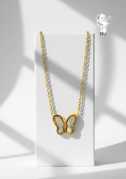White shell butterfly Necklace