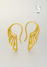 Pharaonic Large Feather - Wing Earrings from Huntress