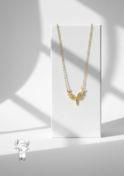 Small Phoenix Necklace with White Stones