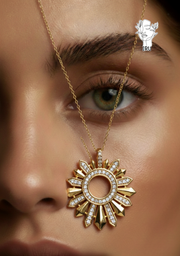 Sun necklace, stones