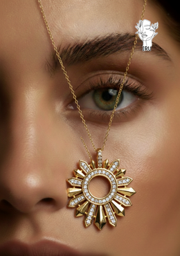 Sun necklace, stones