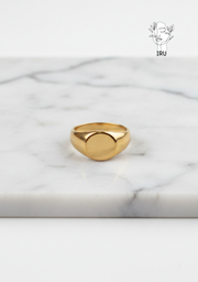Circular ring with laser engraving