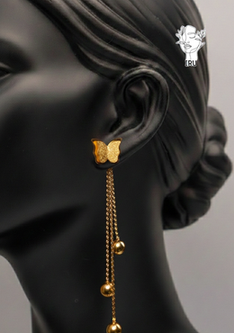 Sugar-Candy Butterfly Tassel Beaded Earrings