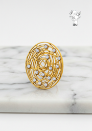 Hollow Circle Ring with Stones