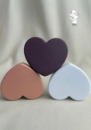 Heart-shaped plastic jewelry organizer with mirror