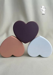 Heart-shaped plastic jewelry organizer with mirror