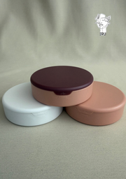 Round plastic jewelry organizer with mirror