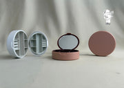 Round plastic jewelry organizer with mirror