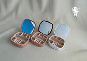 Square plastic jewelry organizer with mirror