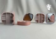 Square plastic jewelry organizer with mirror