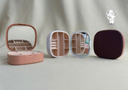 Square plastic jewelry organizer with mirror