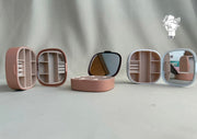 Square plastic jewelry organizer with mirror