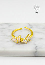 Butterfly Ring with Gold-Plated