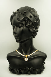 White Stone Heart Necklace