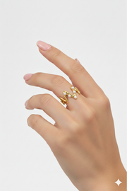 Zigzag Pearl ring