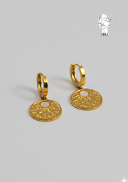 Sun White Shell Stud Earrings