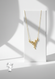 Butterfly necklace, tree branch