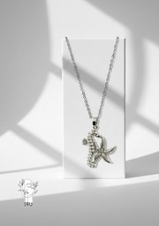 Seahorse and star necklace
