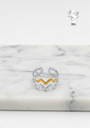 Zigzag 2-Line Ring