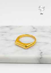 Line ring with laser engraving