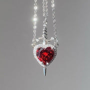 Heart & Sword Necklace