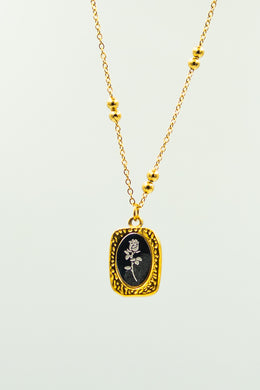 Rose Mirror Necklace