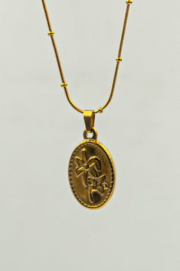Rose Frame Mouse Tail Necklace